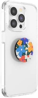 Magnetic Pop Grip for Mag Safe – Elegant Enamel Rose Noir | Multifunctional Phone Stand with Secure Grip & Customizable Swappable Top | Effortless Hands-Free Viewing Kickstand | Wireless Charging Compatible Accessory for Enhanced Smartphone Usability