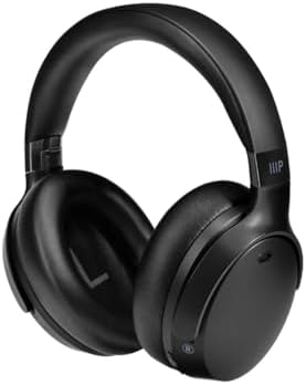 Elevate Your Audio Journey with Monoprice Dual Driver Bluetooth Over-Ear Headphones – Unmatched Active Noise Cancellation, 50 Hours of Immersive Playtime, and Swift USB-C Charging for Every Music Lover