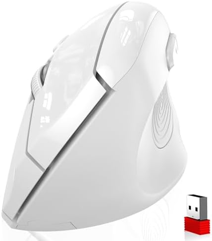 Elevate Your Comfort and Style with the memzuoix Purple Ergonomic Wireless Mouse – Right-Handed Vertical Design for Natural Wrist Posture, Adjustable DPI of 800/1200/1600, Perfect for PCs, Laptops, and Desktops – Experience Lag-Free 2.4 G Connectivity and Enhanced Productivity!