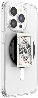 Elevate Your Smartphone Experience with the Mag Safe Compatible Pop Sockets Grip – Stylish Enamel Silver Heart Design, Magnetic Phone Stand & Secure Grip for i Phone, Ideal for Hands-Free Viewing & Effortless Wireless Charging, Customizable Swappable Top for Personal Flair