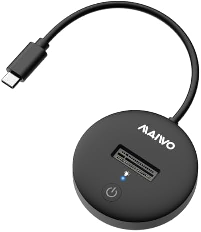 MAIWO High-Speed M.2 NVMe SSD Docking Station – USB-C Adapter for 4 TB PCIe SSDs, 10 Gbps Data Transfer with UASP Trim, Tool-Free Design for Easy Access, Compact Plug and Play Enclosure for Seamless Storage Solutions