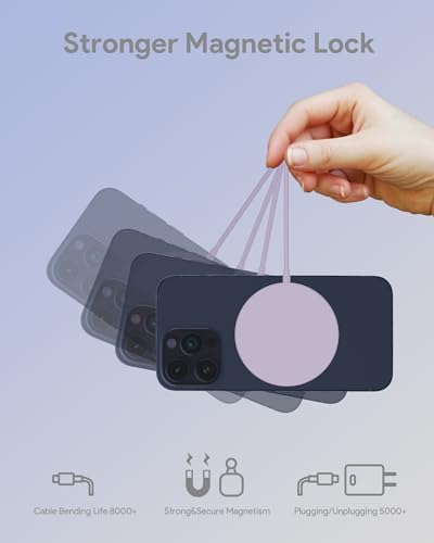 Magnetic Wireless Charger Duo for i Phone 16/15 Series – 20 W Fast Charging Pad with USB-C Power Delivery, Mag Safe-Compatible Dual Pack for Effortless Charging of i Phone 16 Pro, 15 Pro Max & Air Pods 3 – Sleek, Portable, and Durable Accessory for Home and Office Use