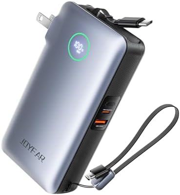 Revolutionary 25000 m Ah Ga N Power Bank with Dual Built-In Cables – Ultra-Fast 65 W Charging for i Phone 16, Samsung Galaxy, and Mac Book – Compact, Airline-Approved Design Perfect for Travel and Outdoor Adventures – Smart LED Display for Effortless Monitoring and Trickle Charging Mode – Certified Safe with 17-Layer Protection and Over 600 Charge Cycles – Ideal for Busy Professionals and Adventurers Alike