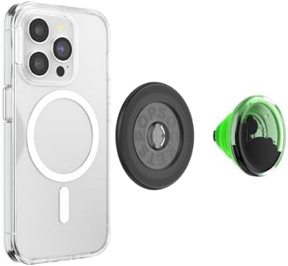 Mag Safe-Ready Pop Socket Phone Grip with Tidepool Lava Lamp Absinthe Design – Hands-Free Kickstand for Streamlined Streaming & Effortless Wireless Charging – Secure Magnetized Grip for Enhanced Functionality & Style
