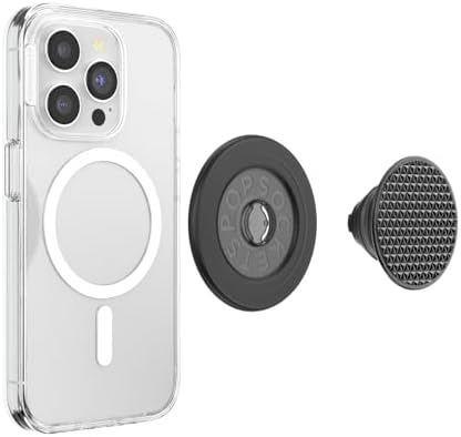 Mag Safe Pop Grip and Stand – Premium Magnetic Phone Accessory for i Phone – Customizable and Swappable Design for Optimal Grip and Hands-Free Convenience – Compatible with Wireless Charging, Elegant Black Finish for Enhanced Mobile Experience
