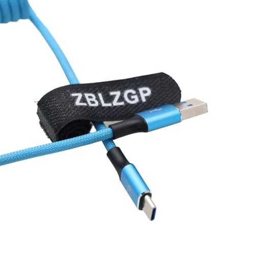 Nylon Braided USB C to USB A Cable for Fast Charging & High-Speed Data Transfer – Perfectly Compatible with Fujifilm X-T4, Blackmagic PCC 4 K, Atomos Ninja V, and DJI Drones – Durable, Tangle-Free Design for Professionals & Creatives
