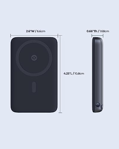 Magnetic 10000 m Ah Fast Charging Power Bank with Foldable Stand – Ultra-Compact USB-C Wireless Charger for i Phone 12/13/14/15/16 Series – Seamless Mag Safe Compatibility for On-the-Go Convenience and Quick Power Boosts