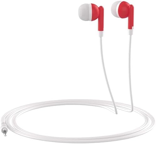 Maeline 100-Pack Bulk Earbuds with 3.5 mm Connector – Multi-Color Stereo Earphones for Schools, Events, and Promotions – Superior Sound Quality and Comfort for Everyday Use