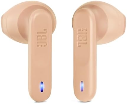 JBL Vibe Flex True Wireless Earbuds – Premium Bluetooth Earphones with Powerful Deep Bass, IP54 Water & Dust Resistance, Extended Battery Life, Hands-Free Voice Assistant Functionality, Comfortable Open-Ear Design in Elegant Beige – Perfect for Music Lovers and Active Lifestyles