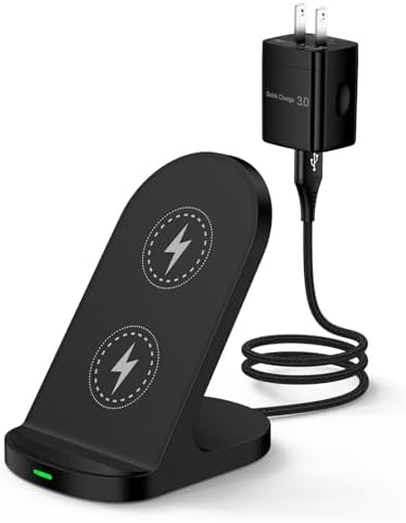 Samsung Galaxy S25 Edge Wireless Charging Stand – Fast 15 W Dock for S25, S24, S23, S22, S21, S20, Note 20 & Z Fold/Flip Series – Safe, Reliable, & Universal Compatibility with Smart Charging Technology – Ideal for Desk Use with Enhanced Performance
