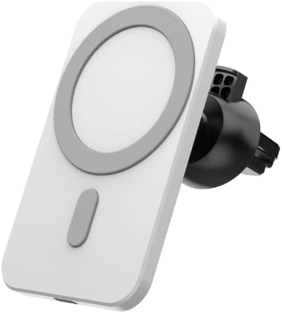 M&S Home 15 W Wireless Fast Car Charger for Mag Safe Devices – Effortless Qi-Compatible Charging with 360° Rotating Air Vent Mount for i Phone 8/SE/X/XR/XS/12/13/14/15 & Plus Models – Includes USB-C Cable for Instant Setup and Enhanced Driving Convenience