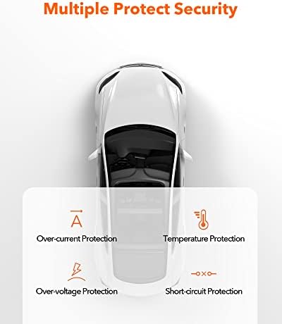 WOLFBOX Dual USB Cigarette Lighter Charger – High-Speed 2-in-1 Charging Cable for Mirror Dash Cam and Mobile Devices – Compact, Durable Adapter for Fast Charging on the Go