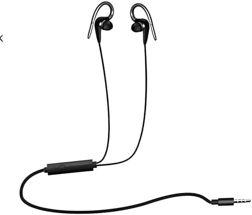 Premium Wired Earphones with Microphone for Active Lifestyles – Noise Cancelling In-Ear Headphones with Deep Bass Stereo Sound for Workouts, Gaming, and Clear Calls (Black) – Versatile Compatibility and Ergonomic Comfort
