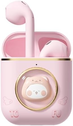 Black Panda Wireless Earbuds – Stylish Bluetooth 5.4 Sports Headphones with IPX4 Waterproof Technology, Perfect for Active Lifestyles, Travel, and School – Ideal for All Ages with Built-in Mic for Hands-Free Calls and Comfort Fit