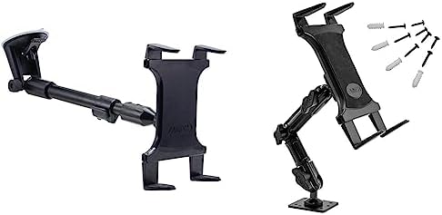 ARKON Long Arm Windshield Suction Mount for i Pad Air & Pro – Premium Hands-Free Tablet Holder for Safe Navigation and Streaming – Durable, Adjustable Car Mount with Powerful Suction and Sleek Black Design – Perfect for Video Calls and On-the-Go Entertainment