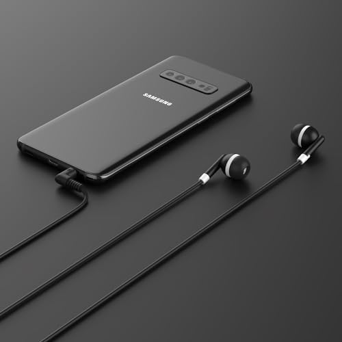 Maeline 20-Pack Tangle-Free Stereo Earbuds – Premium Wired Headphones for K-12 Classrooms, Libraries, Travel, and Fitness – High-Fidelity 3.5 mm Compatibility for Phones, Tablets, and Laptops – Sleek Jet Black Design for Ultimate Convenience and Storage Efficiency