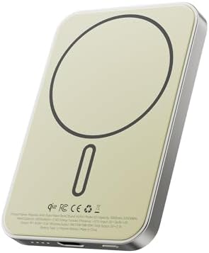 2025 Ultra-Slim Mag-Safe Wireless Power Bank – 5000 m Ah Qi2-Certified Charger for i Phone 16/15/14/13/12 – Lightweight Magnetic Battery Pack with 15 W Fast Charging & Superior Safety Features – Ideal Travel Companion for Effortless Device Power Management