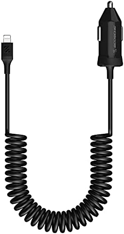 Scosche CPDC203 Power Volt 20 W Fast Car Charger with 3-Foot Adjustable Coiled Cable – Universal USB-C Compatibility, Power Delivery 3.0 for Rapid Charging of Smartphones, Tablets, and More – Compact and Efficient Travel Accessory