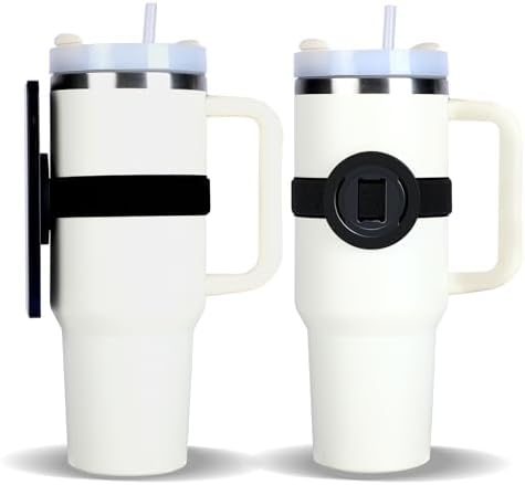 Magnetic Phone Holder for Bottles & Stanley Cups – Hands-Free Accessory with Adjustable Straps for Active Lifestyles – Lightweight & Durable Design for Gym, Shopping, and Outdoor Adventures – Sleek Black Style for Effortless Connectivity