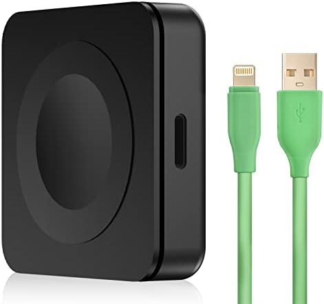 Dual-Purpose MFi-Certified USB A Fast Charger for Apple Watch & i Phone – 3.3 FT Wireless Charging Solution in Elegant Blue for Seamless Device Powering and Enhanced Compatibility with Air Pods