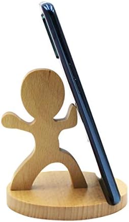 Whimsical Dog-Themed Wooden Phone Stand – Charming Desk Accessory for Mobile Devices, Perfect Gift for Pet Enthusiasts, Stylish and Functional Home Office Decor with Stable Anti-Slip Base for Enhanced Productivity and Optimal Viewing Experience