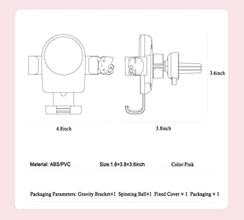 Charming Pink Cat Air Vent Phone Holder for Cars – Universal Smartphone Mount with Secure Grip, Perfect for Women & Girls – Cute Car Accessory Enhancing Safety and Style While Driving