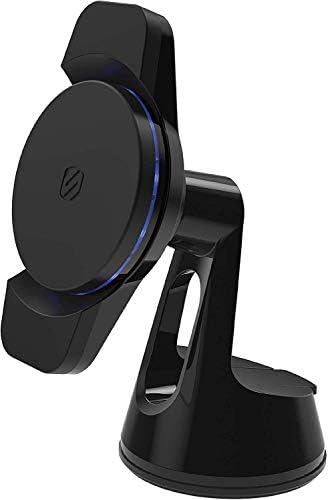 SCOSCHE Magic Mount Charge3 10 W Qi-Certified Vent Wireless Charger – Magnetic Phone Holder for Effortless Charging and Navigation in Your Car