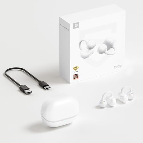 Revolutionize Your Audio Experience with Sound PEATS POP Clip Wireless Open Ear Earbuds – Ultra-Lightweight Sports Headphones Featuring 30 Hours of Playtime and IPX5 Waterproof Rating for Ultimate Durability – Advanced Bluetooth 5.4 Connectivity for Seamless Listening – Ideal for Runners and Fitness Enthusiasts – Enjoy Superior Comfort and Surround Awareness for Enhanced Safety While You Stay Active