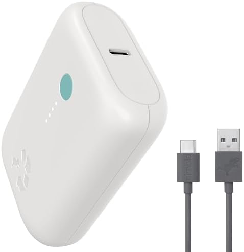 Ultra-Portable Champ Lite 5200 m Ah Power Bank – Fast 15 W Dual USB-C and USB-A Charger for i Phone, Galaxy, Pixel & More – Essential Travel Battery Pack with Cable for On-the-Go Charging Solutions