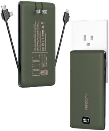 Ultimate Travel Power Bank with Built-in Cables and Wall Plug – 10,000 m Ah Fast Charging Battery Pack for i Phone 16/15/14/13 & i Pad – Sleek Yellow Design for Maximum Compatibility and Convenience