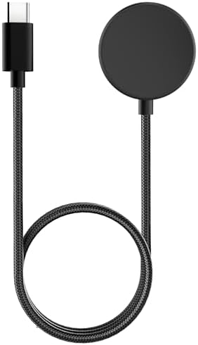 Efficient USB C Charger for Samsung Galaxy Watch Series – Premium Nylon Cables for Galaxy Watch 7/6/5/4/3/Active 2 – Rapid Charging with Advanced Safety Features for Everyday Use and Travel Convenience