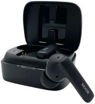 MOOR Premium Bluetooth 5.2 Wireless Earbuds with Advanced Hybrid Noise Cancellation – 30 Hours Playtime & Deep Bass for Immersive Sound – IPX5 Waterproof Design Ideal for Sports and Work – Ultra-Lightweight Comfort with Built-in Microphone for Crystal-Clear Calls – Switch Between ANC and Transparency Modes for Ultimate Audio Control