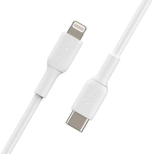 Belkin Boost Charge 6.6 ft Nylon Braided USB C to Lightning Cable – MFi Certified Fast Charging Cord for i Phone 14 & 13 – 18 W Power Delivery for Rapid Device Charging – Durable, Tangle-Free Design for Home and Office Use – Premium Quality Apple Charger Cable