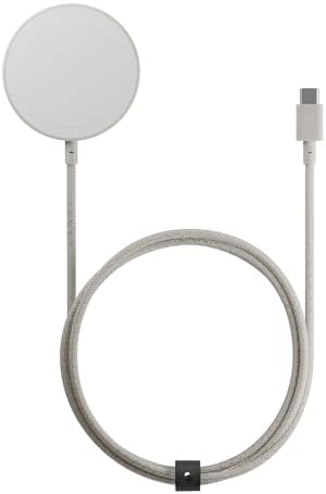 Native Union Snap Stand Magnetic Wireless Charger – Qi2 Certified & Mag Safe Compatible Fast Charging Station for i Phone 16/15/14/13 & Qi Devices – 15 W Power, Ergonomic Design, and Stylish Sandstone Finish for Seamless Use