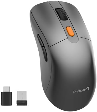 Proto Arc Rechargeable Wireless Mouse Jiggler – USB-C Slim Portable Device Mover for Laptop, Mac, i Pad & PC – Stay Active and Productive Effortlessly – Ideal for Multitasking & Presentations – Enhanced Compatibility & Long-Lasting Power