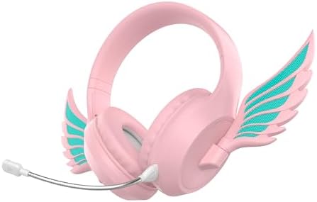 YAKEN YRKR Bluetooth 5.3 Over-Ear Headphones – Immerse Yourself in Hi-Fi Sound with Dynamic Rotating Wings & LED Lights for Gaming & Music – Unmatched Noise Cancellation, Ergonomic Fit, Extended Battery Life – Compatible with Smartphones, PCs, Laptops (Vivid Purple)