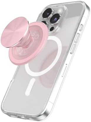 Stylish Dusty Rose Magnetic Phone Grip & Stand for i Phone Mag Safe – Secure Pop Socket with Kickstand for Effortless Hands-Free Viewing and Seamless Wireless Charging – Enhance Your Mobile Experience with Chic Functionality and Personalization Options