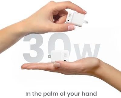 Compact 30 W USB-C Fast Charger Block with Ga N II Technology – Universal Mini Wall Adapter for Quick Power Delivery to All USB-C Devices (Cable Not Included) – Ideal for Travel and Everyday Use