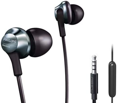 Philips Pro Wired Earbuds with Microphone – Experience Hi-Res Audio in In-Ear Headphones, Comfortable Design for Extended Use, 3.5 mm Jack for Universal Compatibility, Includes 3 Extra Eartips for Custom Fit – Perfect for Music Lovers and Professionals on the Go