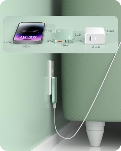 Sleek Purple 65 W Ga N Multi-Port USB Wall Charger – Ultra-Slim Travel Adapter with Dual Type-C & USB-A Ports for Rapid Charging of Mac Book Pro, i Phone 16/15/14, i Pad Pro, and Pixelbook – Compact, Stylish, and Versatile Power Solution for All Devices