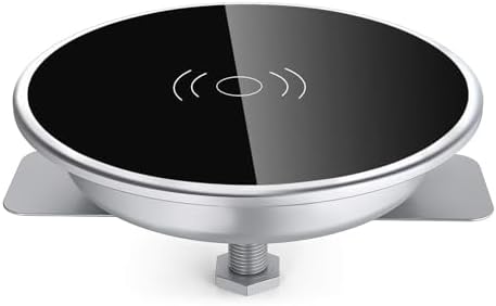 i.VALUX Sleek Wireless Desk Charger – 15 W Qi-Certified Fast Charging Pad for i Phone 15/14/13/12/11 Pro/XR, Air Pods, & Samsung Galaxy – Elegant Cordless Charging Mat for an Organized Workspace, Optimal Speed & Versatile Compatibility