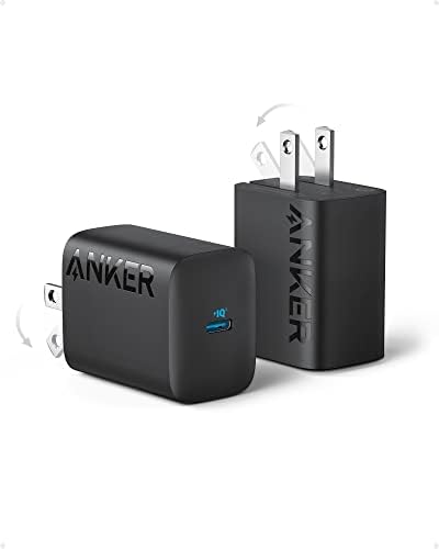 Anker 30 W Compact USB-C Charger Duo – Foldable Fast Charging Solution for i Phone 16/15, Samsung S23, Mac Book Air, Pixelbook & i Pad Pro – Ideal for Travel and Home Use with Advanced Safety Features (2 Pack, Cables Not Included)