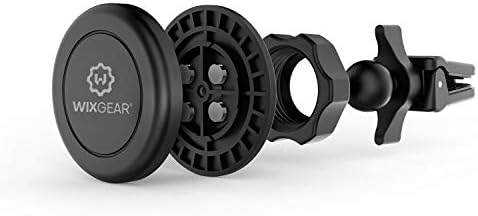 Wix Gear Universal Magnetic Car Mount Holder with Swift-Snap Technology – Secure Air Vent Twist-Lock Phone Stand for Devices Up to 14 oz – Effortless Navigation and Enhanced Stability on the Go