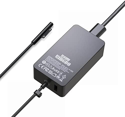 Fast-Charging KSW KINGDO 44 W Power Adapter for Microsoft Surface Pro 3-9, Surface Go & Surface Book – Ultimate Compatibility, USB Port, and 11.2 ft Cable for Convenient Use with Travel Case