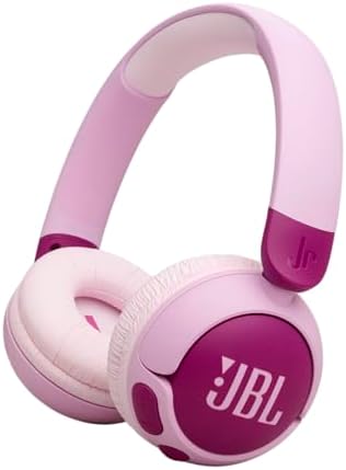 JBL Junior 320 BT Wireless On-Ear Headphones for Kids – Safe Sound Under 85 d B with Custom Parental Control, 50-Hour Battery Life, Lightweight Comfort and Stylish Blue Design – Ideal for Music, Audiobooks & Educational Content