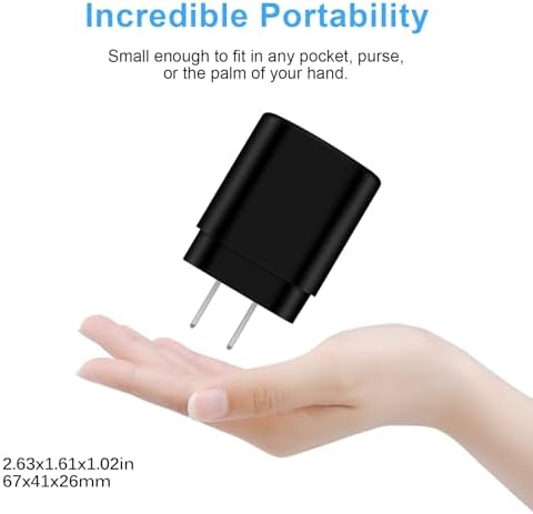 Rapid Charge 25 W Dual Port USB-C Wall Adapter – High-Efficiency Fast Charger for Samsung Galaxy, i Phone, and Pixel Devices – Compact, Portable Power Block with Advanced Safety Features – Perfect for Galaxy Watch, Z Fold, A & S Series Models