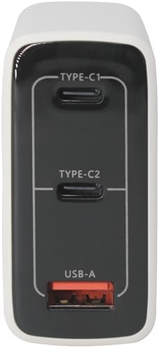 67 W Ga N Dual USB-C & USB-A Charger – Ultra-Compact Power Adapter for Fast Multi-Device Charging – Ideal Travel Companion for Laptops, Smartphones, and Tablets – Sleek White Design for Maximum Compatibility and Efficiency