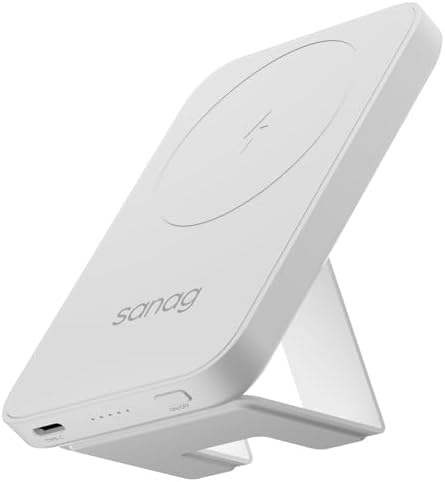 Sanag 5 K Magnetic Wireless Portable Charger – 10,000 m Ah Slim Power Bank for Fast Charging i Phone 15/14/13/12 Pro Max and Android Devices – Effortless On-the-Go Power with USB-C Cable and Enhanced Compatibility