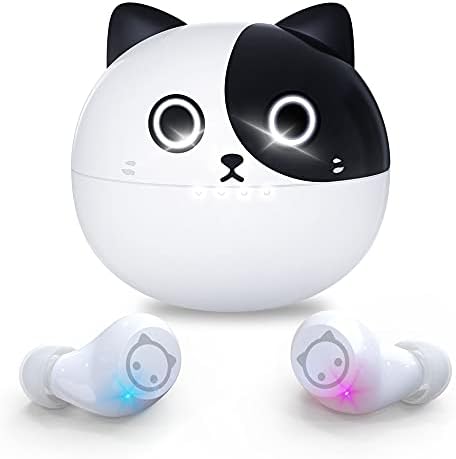 Adorable Kids’ Wireless Earbuds with Bluetooth 5.0 – Waterproof Sport Stereo Earphones for Seamless Connectivity and Enhanced Audio Experience – Perfect for Music, Gaming, and Learning on i Phone/Android – Fun, Durable Design with Noise Reduction and Built-in Mic