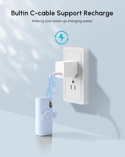 Compact Blue Power Bank for i Phone – 5000 m Ah Fast Charging Mini External Battery with USB Type C Cable – Sleek, Lightweight Design for i Phone 14/13/12/15 Pro Max and More – Essential Travel Charger for On-the-Go Power Solutions